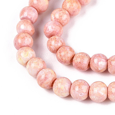 Baking Paint Glass Beads Strands DGLA-N016-6mm-M-1