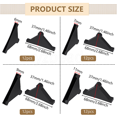 48Pcs 4 Styles Triangle Plastic Furniture Corner Guards AJEW-BC0007-83A-1