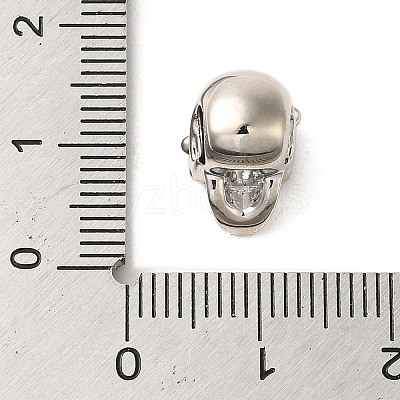 Brass Rhinestone European Beads X1-KK-A203-03P-1