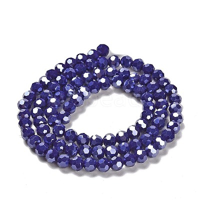 Electroplate Opaque Glass Beads Strands EGLA-A035-P6mm-A09-1