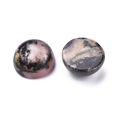 Natural Rhodonite Cabochons X-G-P393-R68-8MM-1