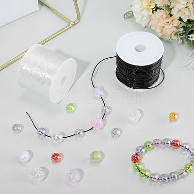 2Rolls 2 Colors Round Crystal Elastic Stretch Thread EW-PA0001-01A-1