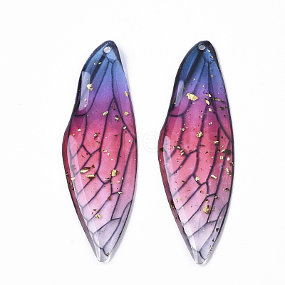 Transparent Epoxy Resin Big Pendants X-RESI-T046-01E-1