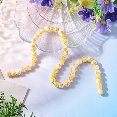 1Strand Round Millefiori Glass Beads Strands LK-TADJ0001-01A-1
