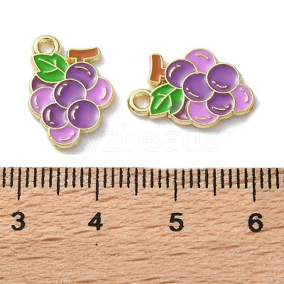 Fruit Alloy Enamel Charms PALLOY-S058-01LG-25-1