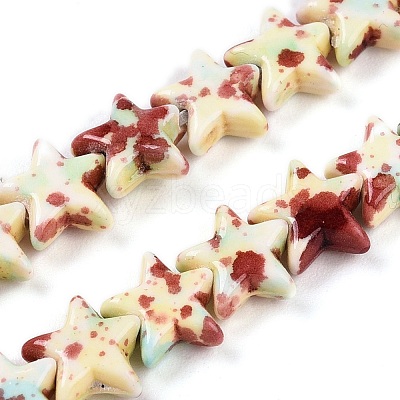 Spray Painted Synthetic Turquoise Beads Strands UNKW-T001-11K-01-1