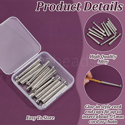 12Pcs Alloy Cord Ends FIND-HY0004-71P-1
