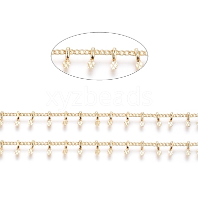 Brass Handmade Curb Chains CHC-G006-12G-1
