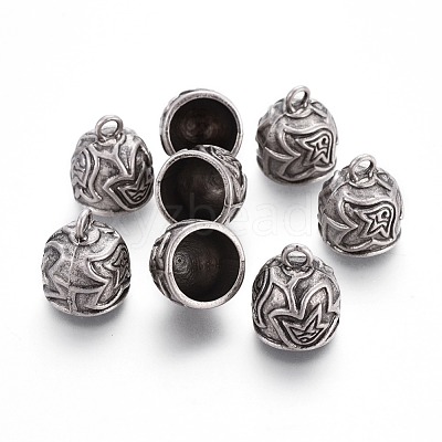 Tibetan Style Alloy Cord Ends TIBEP-19878-TAS-NR-1