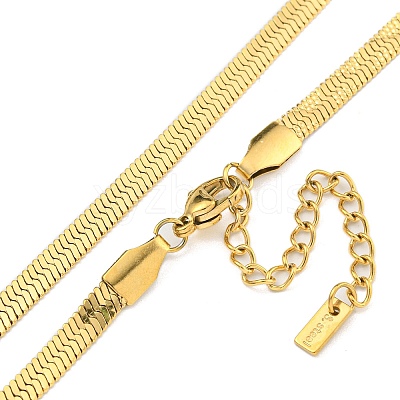 Ion Plating(IP) 304 Stainless Steel Snake Chain Necklace for Men Women NJEW-A027-01G-1