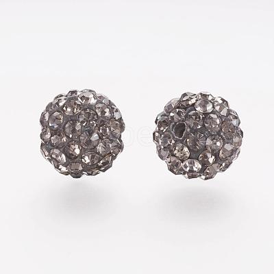 Polymer Clay Rhinestone Beads RB-K050-10mm-C14-1