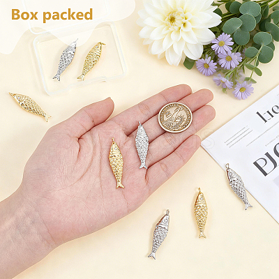 8Pcs 2 Colors Rack Plating Brass Micro Pave Clear Cubic Zirconia Pendants KK-BC0015-84-1