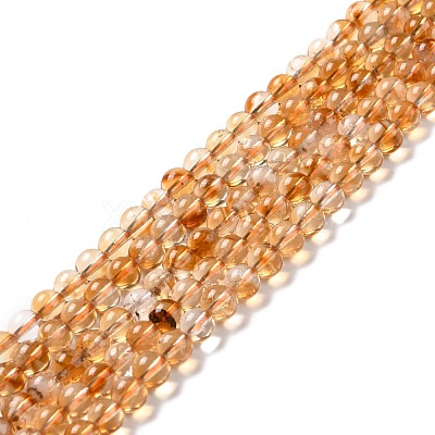 Heated Natural Citrine Bead Strands X-G-P466-01D-1