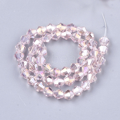 Electroplate Glass Beads Strands EGLA-Q118-8mm-B12-1