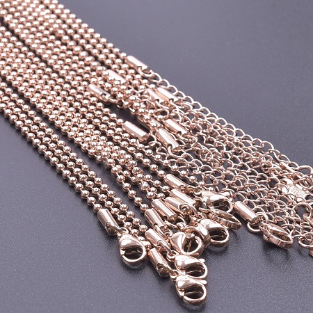 2MM Unisex 304 Stainless Steel Ball Chains Necklaces YT0712-3-1