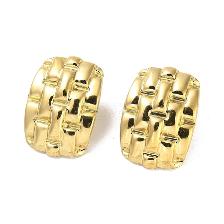 Golden 304 Stainless Steel Stud Earrings EJEW-Z033-01B-1