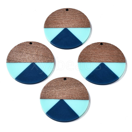 Resin & Walnut Wood Pendants RESI-S389-070A-A03-1