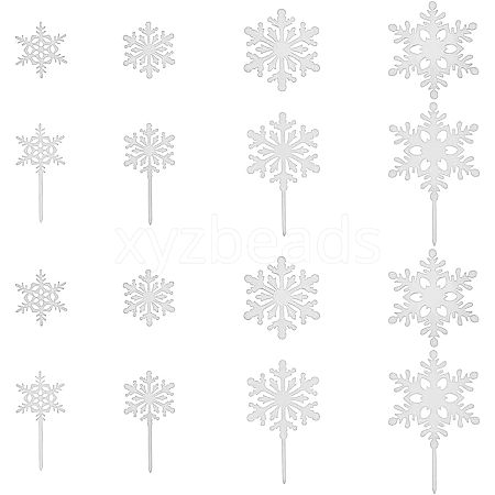 SUPERFINDINGS 8 Sets 2 Style Acrylic Mirror Cake Toppers DIY-FH0004-90B-1