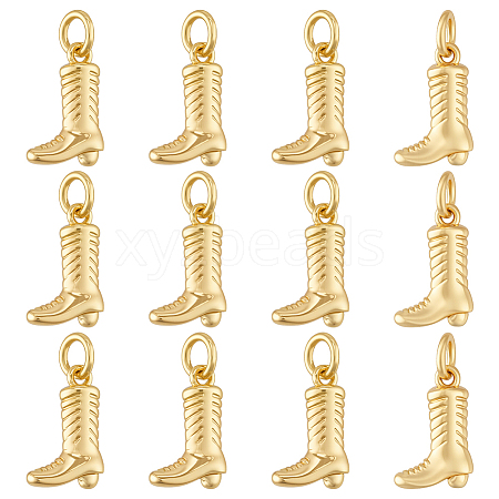 12Pcs Brass Charms ZIRC-BC00001-27G-1