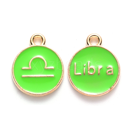 Alloy Enamel Pendants ENAM-S124-01B-06K-1