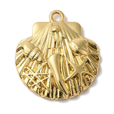 Rack Plating Brass Pendants KK-A229-28G-1