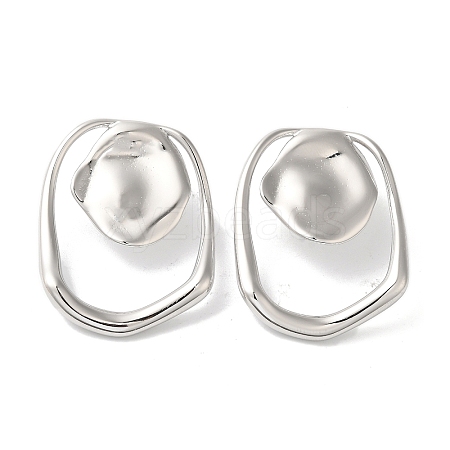 Titanium Steel Stud Earrings for Women EJEW-C110-02P-1