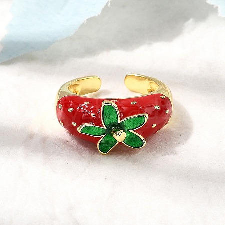 Brass Adjustable Cuff Rings RJEW-C143-01A-G-1