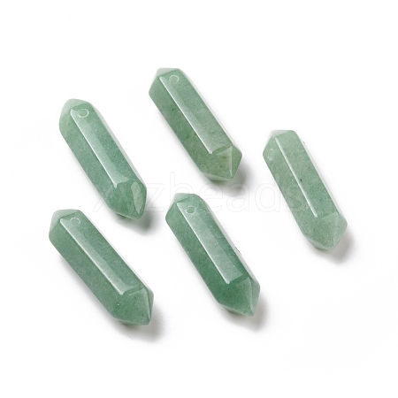 Natural Green Aventurine Double Terminal Pointed Pendants G-C007-02B-04-1