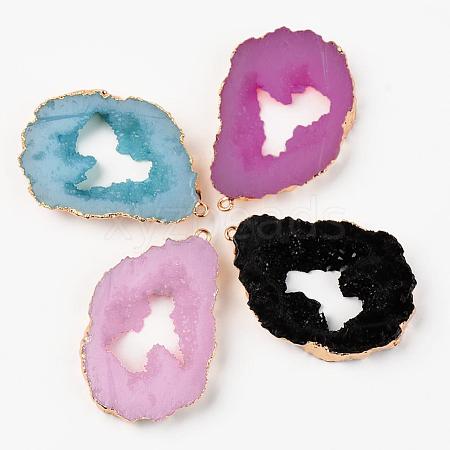 Druzy Resin Big Pendants RESI-R428-020-1