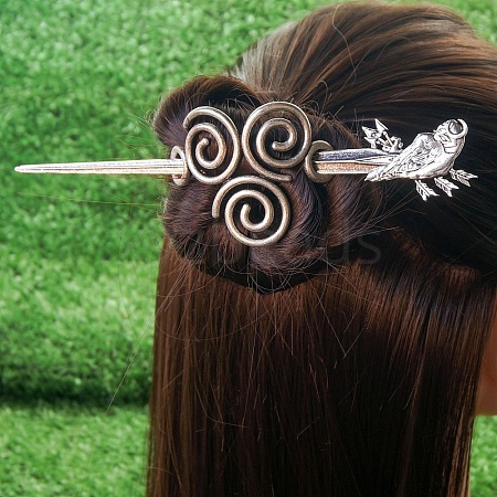 Antique Silver Viking Hair Sticks Hair Pin PW-WG2F806-26-1