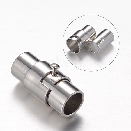 Brass Locking Tube Magnetic Clasps LS-MC077-1