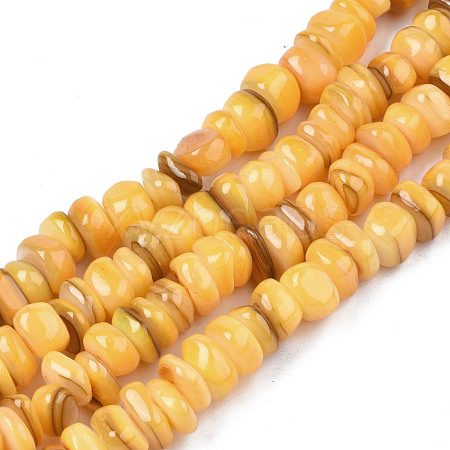 Natural Trochid Shell/Trochus Shell Beads Strands SHEL-S258-081-B11-1