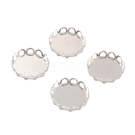 316 Surgical Stainless Steel Cabochon Tray Settings STAS-I187-01H-P-1