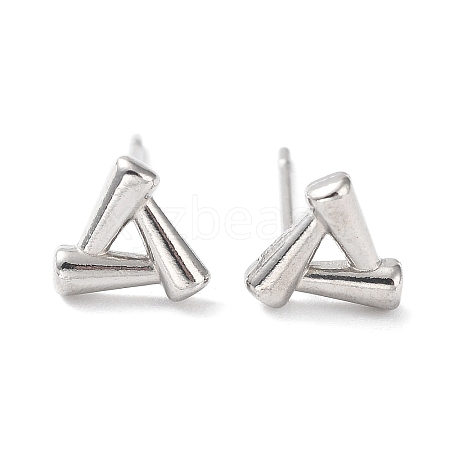 304 Stainless Steel Stud Earrings EJEW-Q788-05P-1