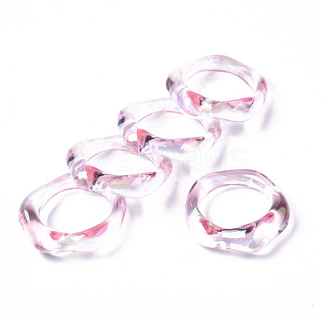 Transparent Resin Finger Rings X-RJEW-T013-001-E03-1