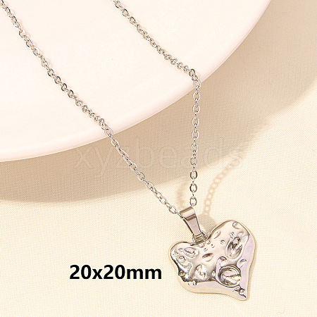 Stainless Steel Heart-Shaped Necklace Jewelry Luxury DIY Accessories PVD Vacuum Plating ZC7092-11-1