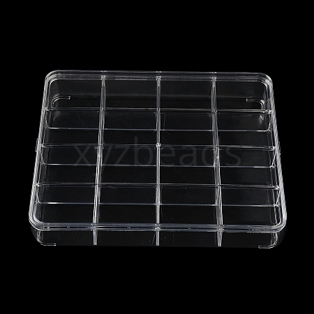16 Grids Plastic Bead Containers with Cover CON-K002-03C-1
