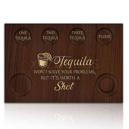 Wood Shot Glasses Tray AJEW-WH0423-003-1