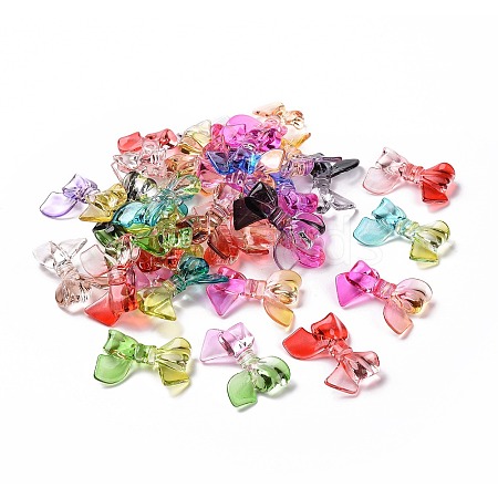 Two Tone Transparent Acrylic Beads X-OACR-P011-01A-1