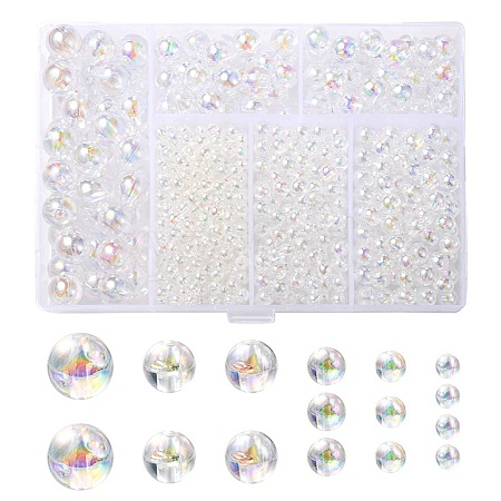 5 Style Transparent Acrylic Beads TACR-YW0001-72-1