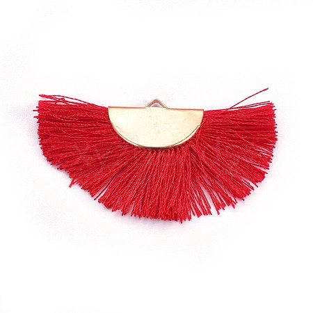 Polyester Tassel Pendant Decorations FIND-I008-01G-1