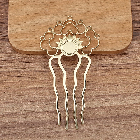 Alloy Hair Comb Findings PW-WGF914F-04-1