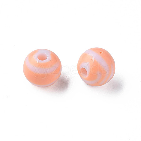Opaque Striped Acrylic Beads LS-MACR-S373-27A-08-1