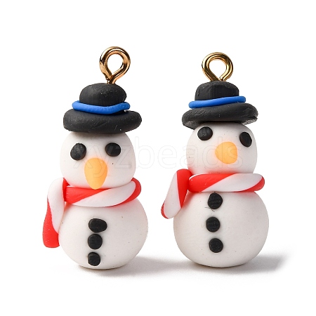 Christmas Handmade Polymer Clay Pendants CLAY-B007-02A-1