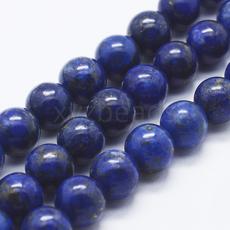 Natural Lapis Lazuli Beads Strands G-P348-01-12mm-1