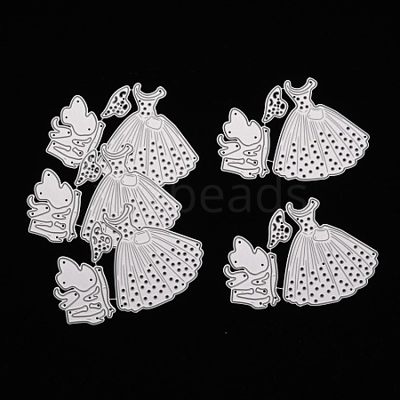 Dress Carbon Steel Cutting Dies Stencils DIY-A008-08-1