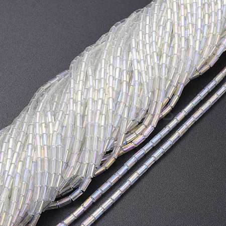 Electroplate Glass Beads Strands X-EGLA-K014-B-AB01-1