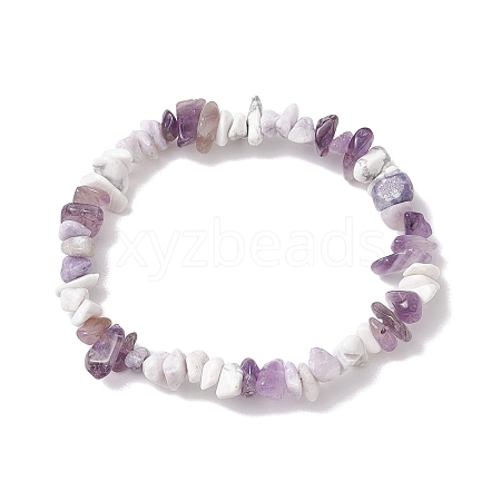 Rhombus Natural Gemstone Stretch Bracelets for Women BJEW-JB10997-01-1