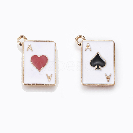 Alloy Enamel Pendants ENAM-X0017-25G-1