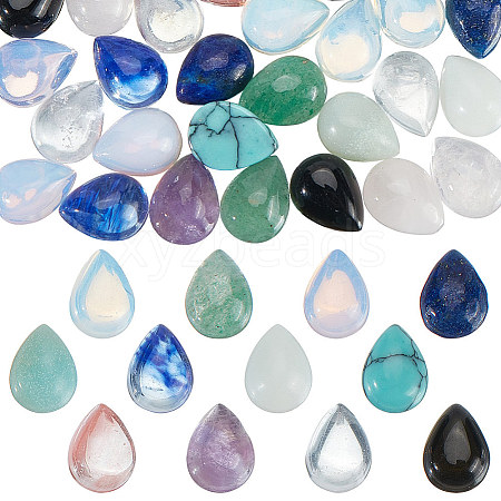 HOBBIESAY 48Pcs 12 Styles Mixed Gemstone Cabochons G-HY0001-58-1